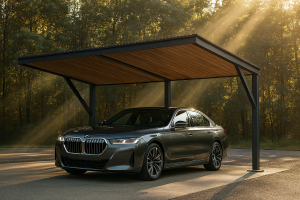 Carport unilateral pentru 1 mașină (5.5x2.9x2.7m)